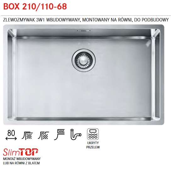 Kuchynský drez - FRANKE STEEL SINK BOX 210/110 - 68