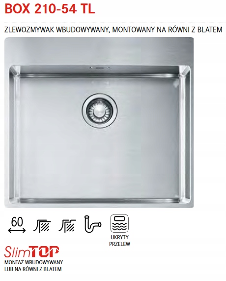 Kuchynský drez - FRANKE STEEL SINK BOX 210-54 TL