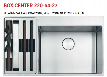 CENTRUM FRANKE STEEL SINK BOX 220-54-27