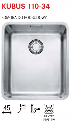 Kuchynský drez - FRANKE STEEL SINK KUBUS 110-34