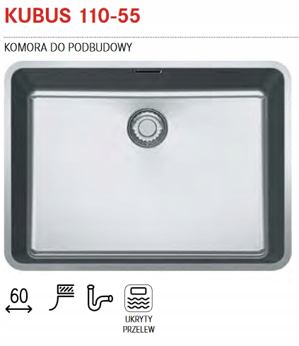 Kuchynský drez - FRANKE STEEL SINK KUBUS 110-55