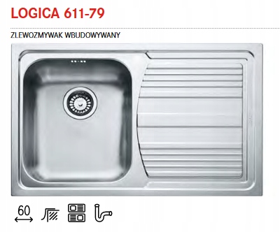 FRANKE STEEL SINK LOGICA 611-79