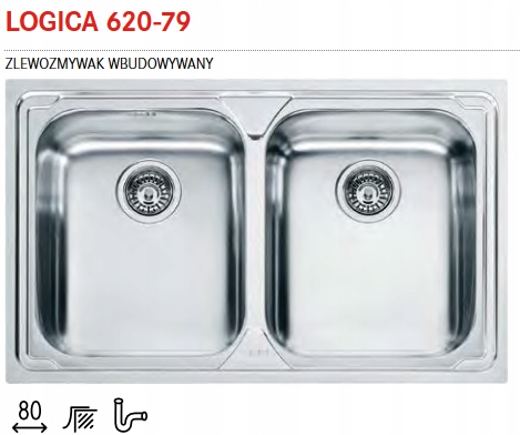 FRANKE STEEL SINK LOGICA 620-79