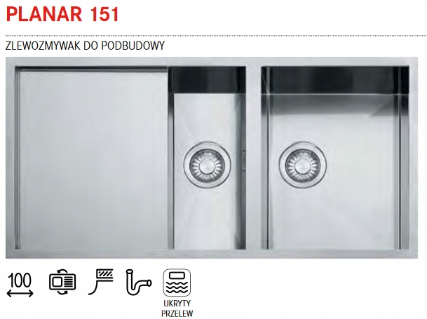 PLANÁR DREVA FRANKE STEEL 151