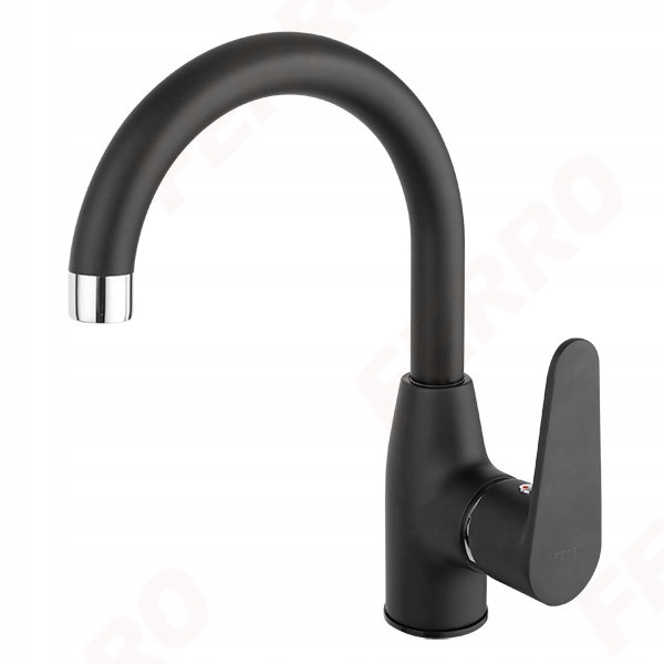 Umyvadlová batéria - Ferro Algeo Black faucet s otočným výtokom čierny