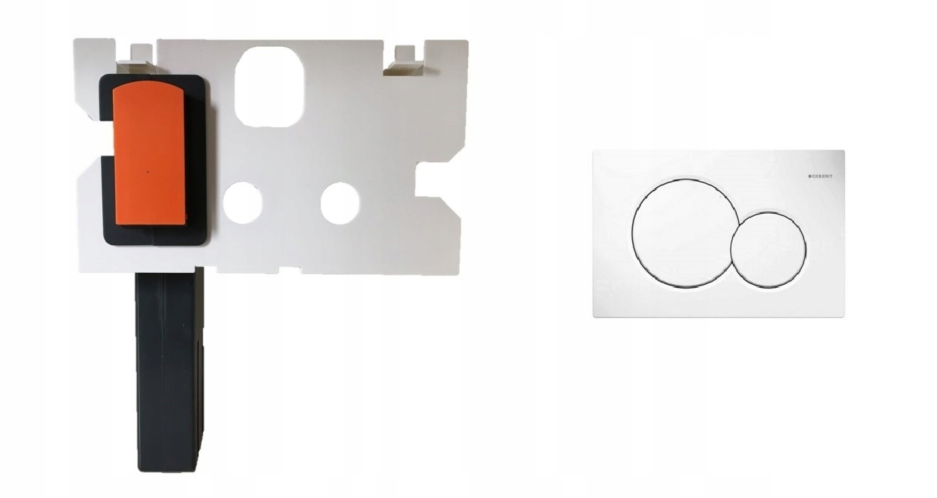 WC tlačidlo - GEBERIT SIGMA 01 BIELY + ČERSTVÝ KOŠÍKOVÝ KONTAJNER