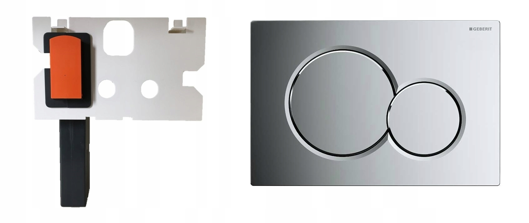 WC tlačidlo - GEBERIT SIGMA 01 LESK + KONTAJNER ČERSTVÝCH KOSTÍ