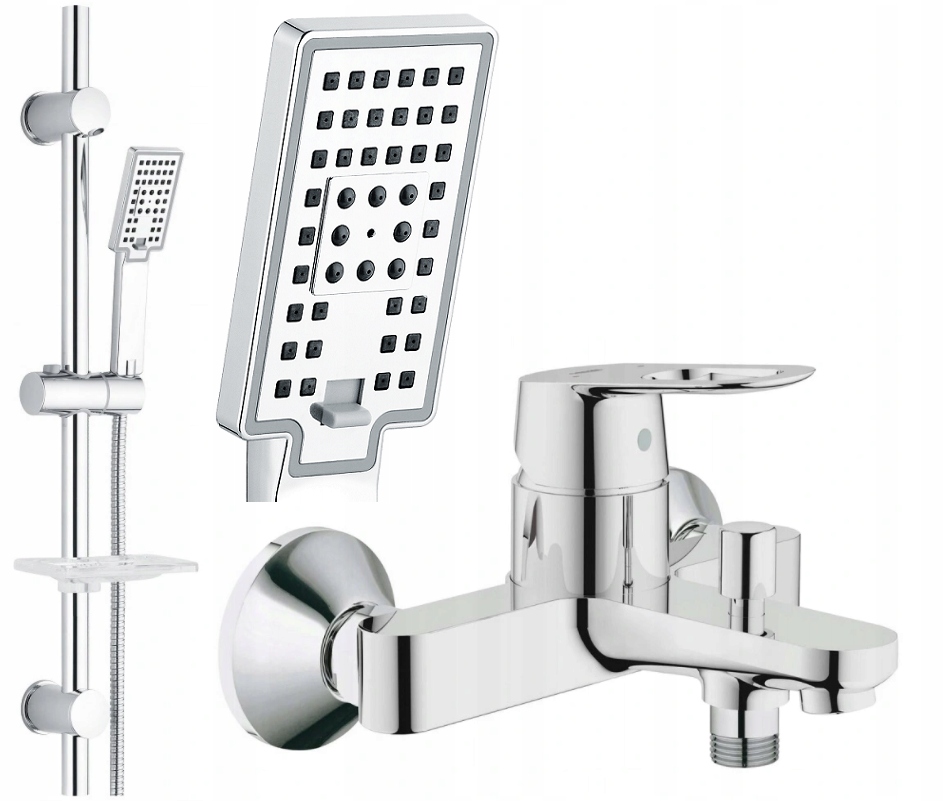Vaňová batéria - GROHE Bauloop Vaňová batéria + sprcha CUBIC 3-FUN