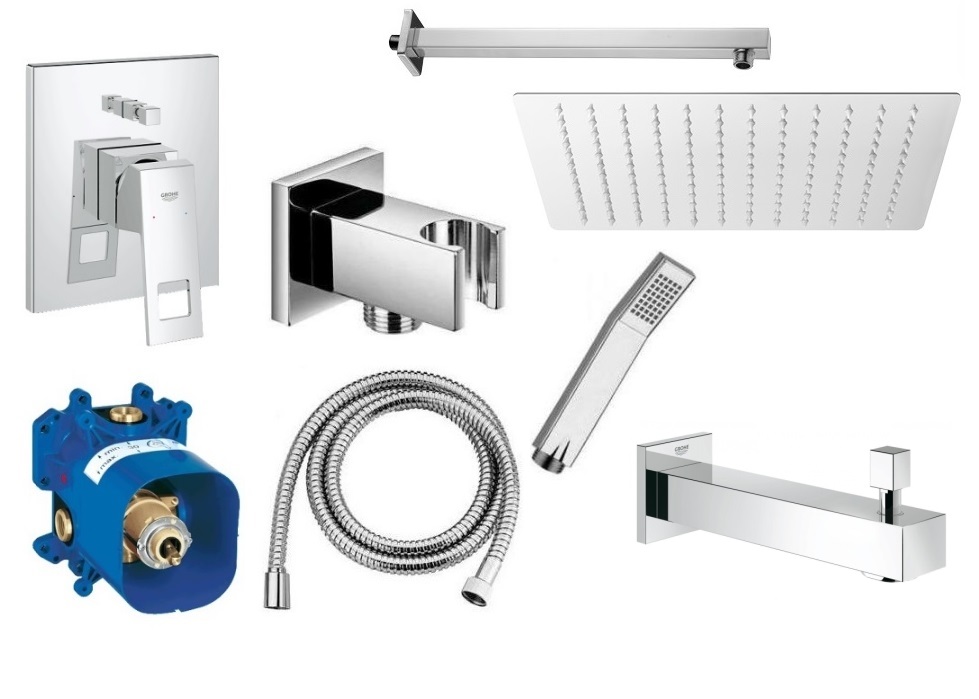 Podomietková batéria - GROHE EUROCUBE SADA VANÍ + SPRCHA 30
