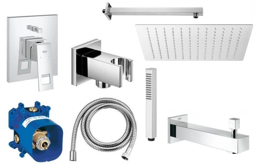 Podomietková batéria - GROHE EUROCUBE SADA VANÍ + SPRCHA 40