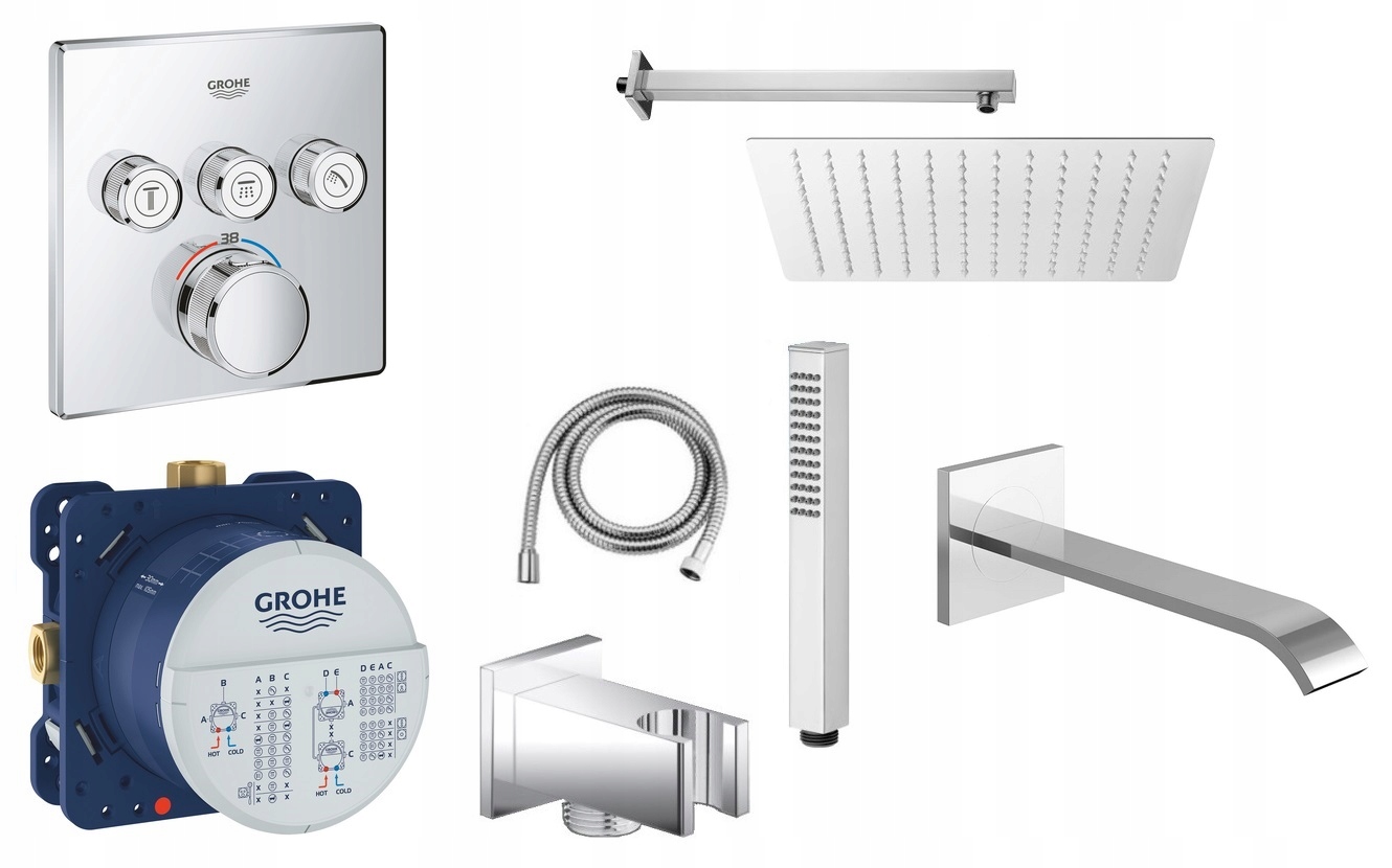 Vaňová batéria - SADA VANOVEJ VANY GROHE GROHTHERM SMARTCONTROL 40