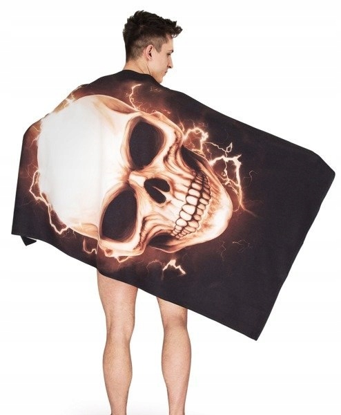 Kupelňový set doplnkov - Darčekový doplnok Lebkový uterák