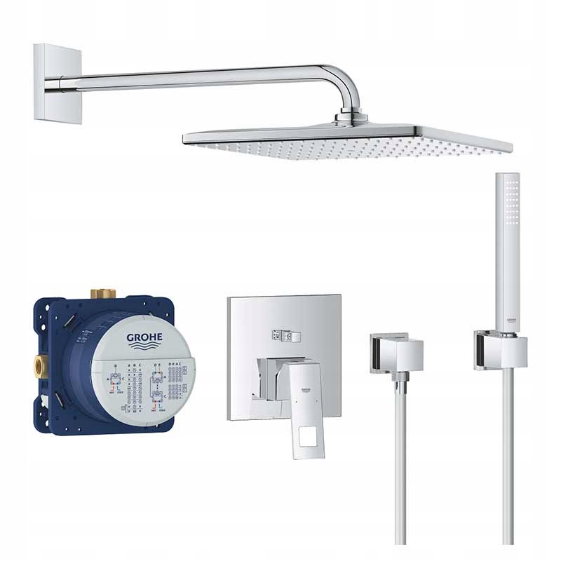 Sprchový panel - Grohe Eurocube - Podomietková sprchová súprava, C