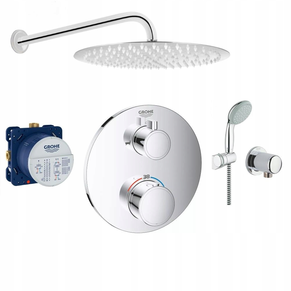 Sprchový panel - Grohe Sprchový set termostat s dažďovou sprchou 30