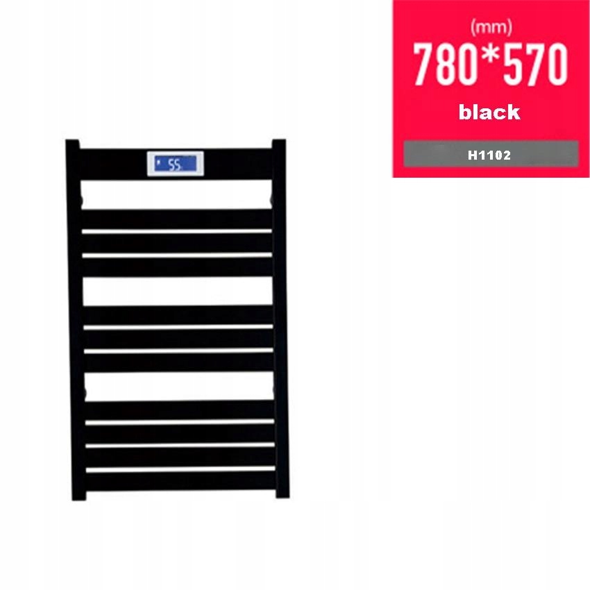 Polička do kúpelne - [H1102 Čierna / 220 V] E601 / E701 / H601 / H801 /