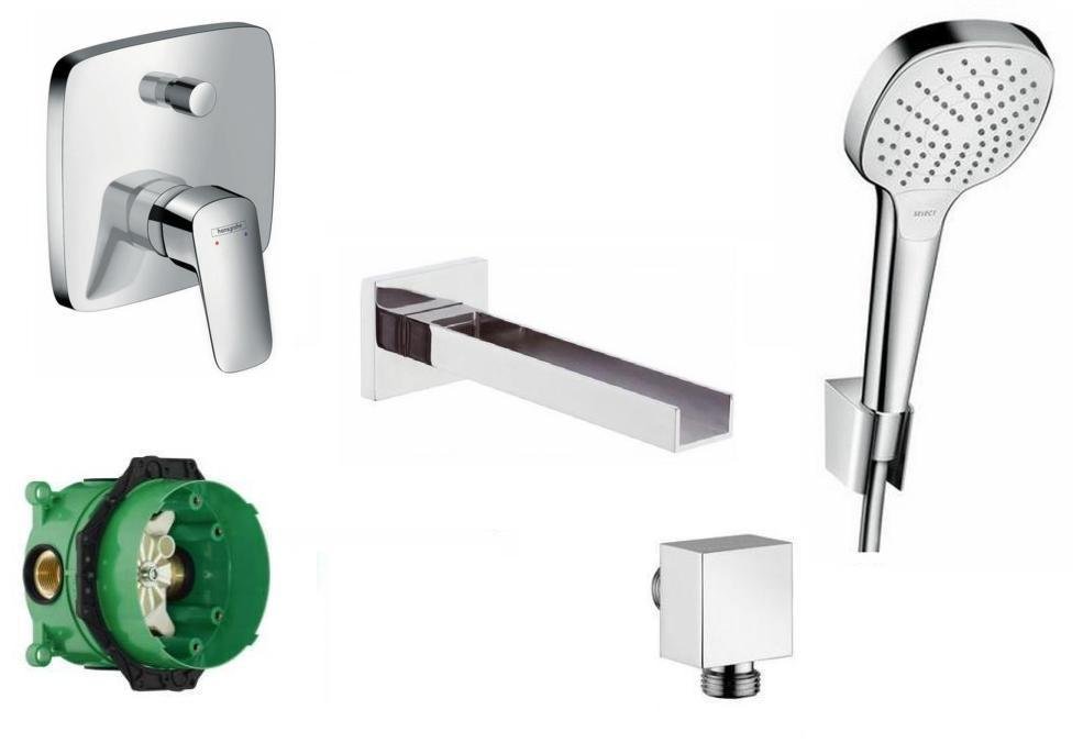 Umyvadlová batéria - SADA KÚPEĽOVEJ VANY HANSGROHE LOGIS S URČENOU KASKÁDOU
