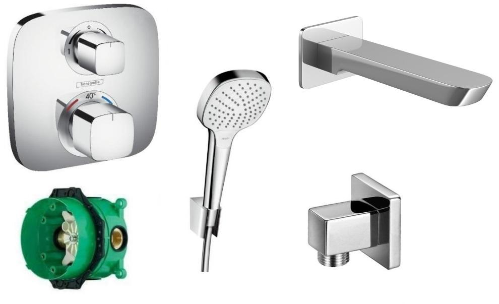 Umyvadlová batéria - SADA KÚPEĽNE KÚPEĽŇA TERMOSTATU HANSGROHE