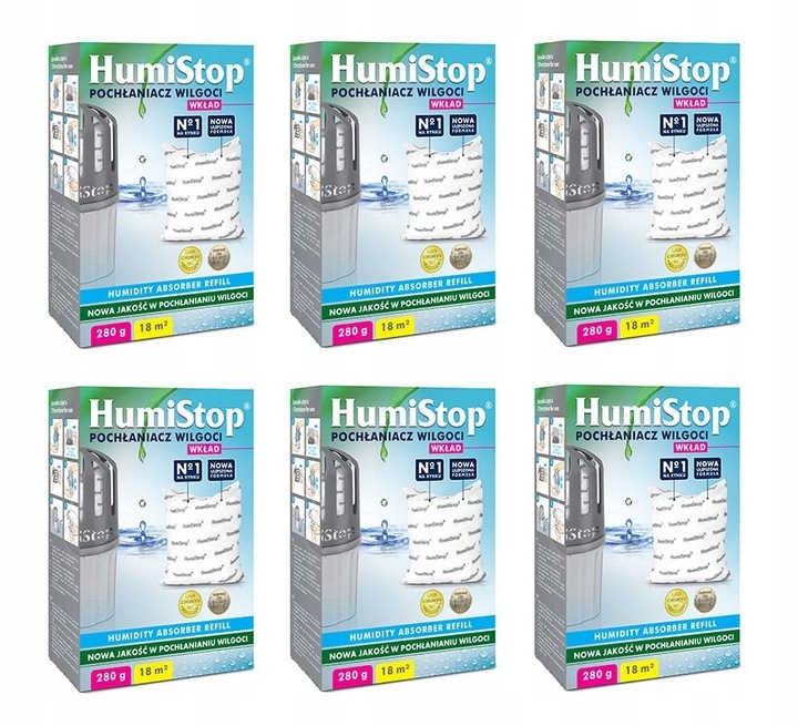 Odvlhčovač vzduchu - HUMISTOPOVÉ KAZETY NA ABSORBER VLHKOSTI x 6 ks