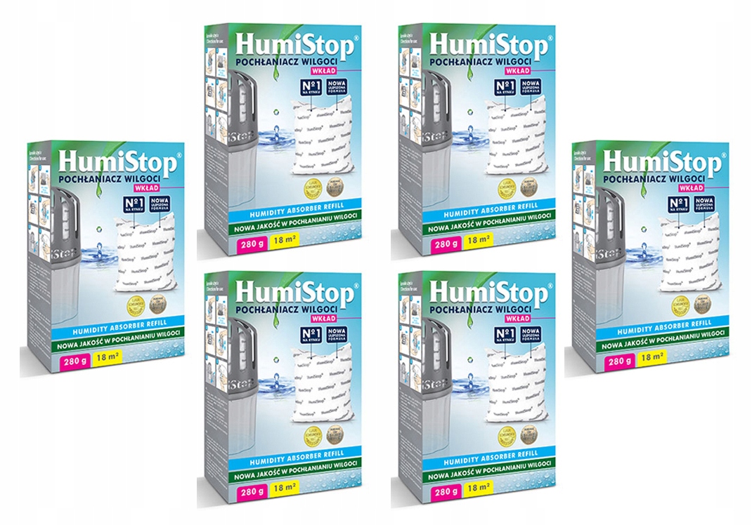 Odvlhčovač vzduchu - Náplne HUMISTOP pre MOISTURIZER x 6 ks