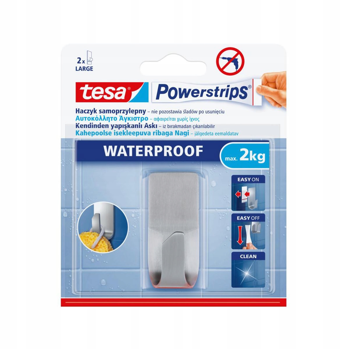 Vešiak - POWERSTRIPS VODEODOLNÝ TESA TAPE hák na stenu