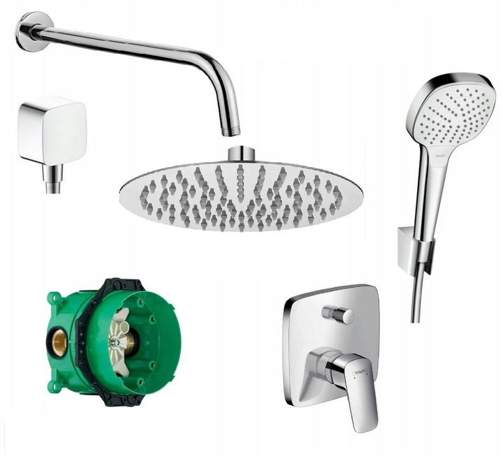 Podomietková batéria - Hansgrohe Logis vodovodná batéria 7v1 dažďová sprcha 30cm Kruhové