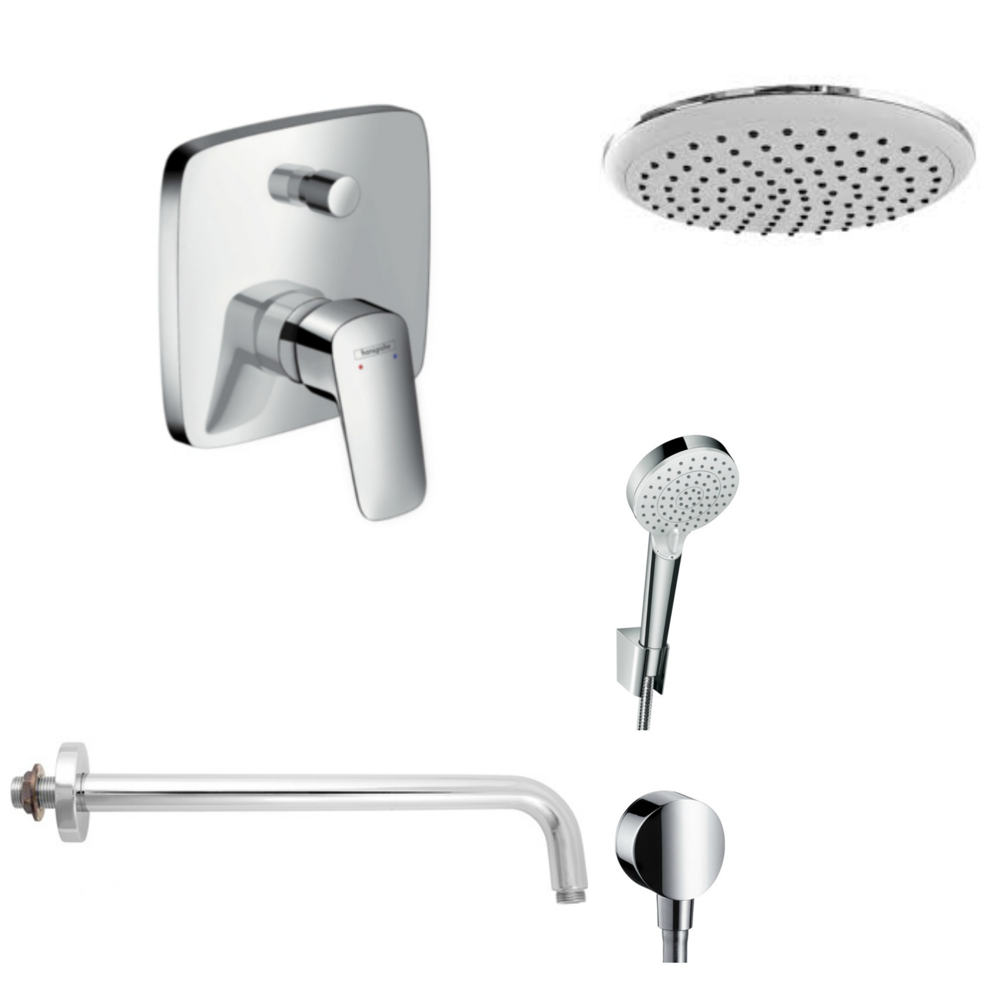 Sprchový panel - Dažďová sprchová batéria Hansgrohe Logis Ø 200 20 cm