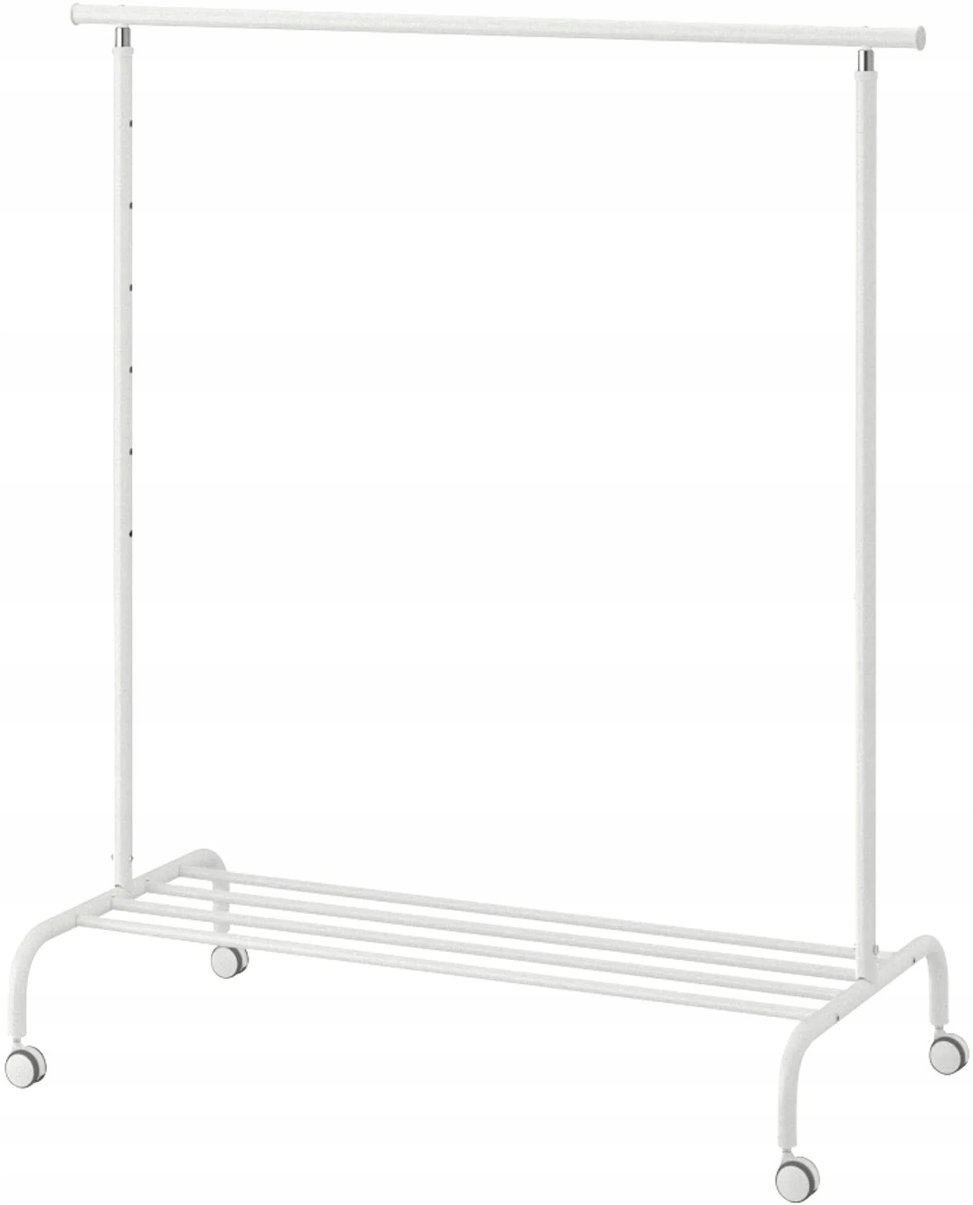 Vešiak - IKEA OBLEČENIE ZÁVESNÝ BIELY RACK S KOLESAMI