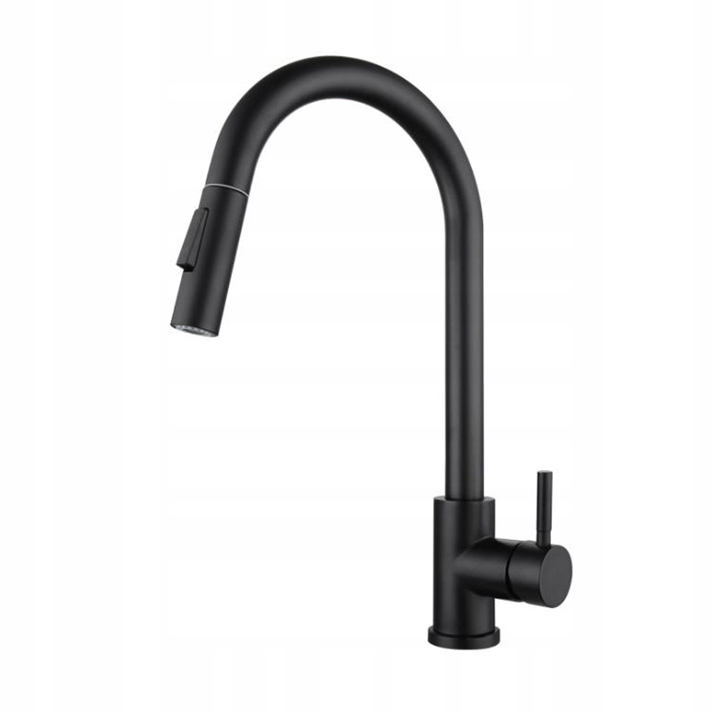 Kuchynská batéria -  Indukčný čierny výsuvný kuchynský faucet