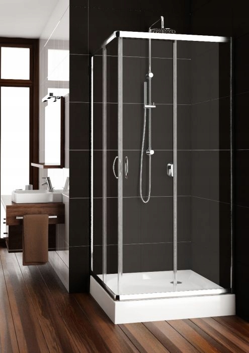 Sprchový kút - ROHOVÁ KABÍNA NIGRA 80X80 AQUAFORM CHROMOVÉ SKLO