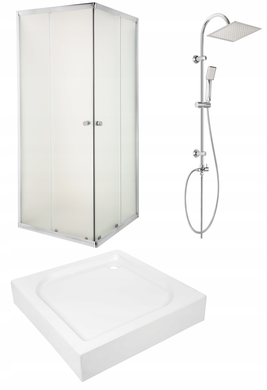 Sprchový kút - SPRCHOVÁ KABÍNA INVENA PARLA ZÁSOBNÍK 80cm + PANEL