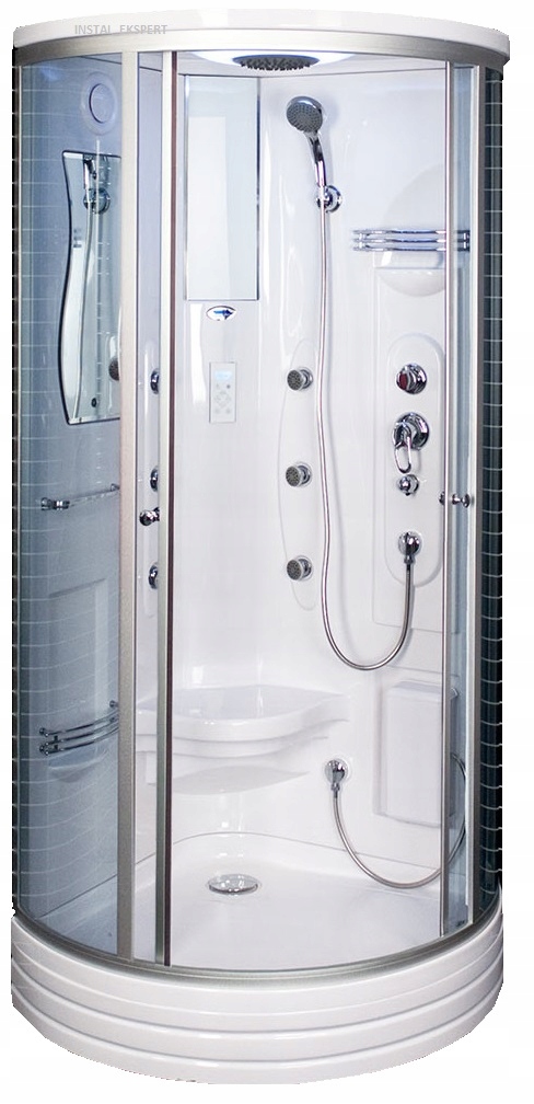 Hydromasážna sprchová babína - SPRCHOVÁ KABÍNA S HYDROMASÁŽOU 6006 DUSCHY 80 x 80