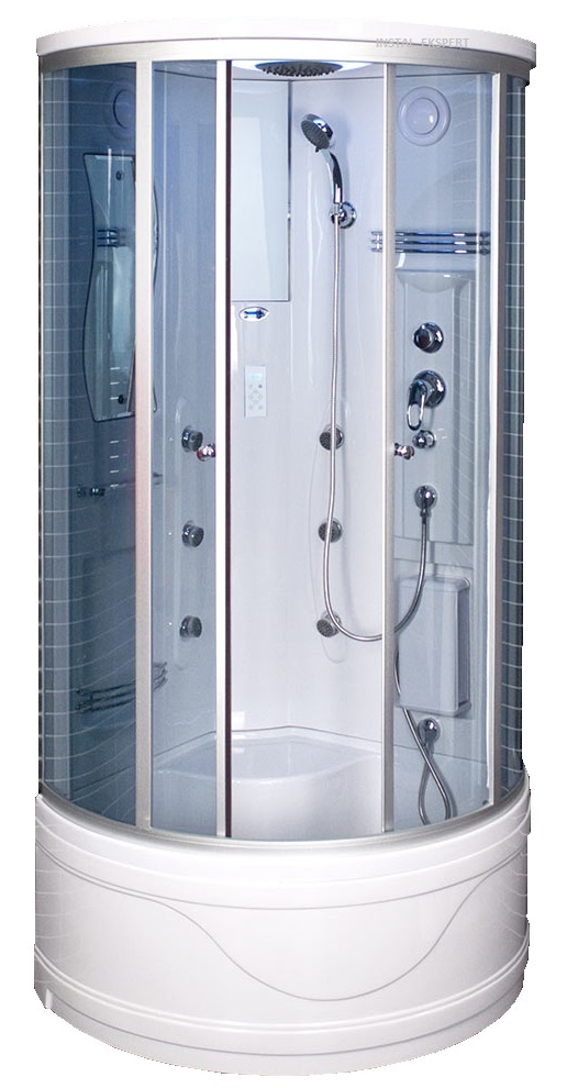 Hydromasážna sprchová babína - SPRCHOVÁ KABÍNA S HYDROMASÁŽOU 6007 DUSCHY 80 x 80