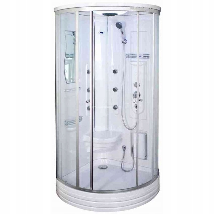 Hydromasážna sprchová babína - SPRCHOVÁ KABÍNA S HYDROMASÁŽOU 6015 DUSCHY 90x90