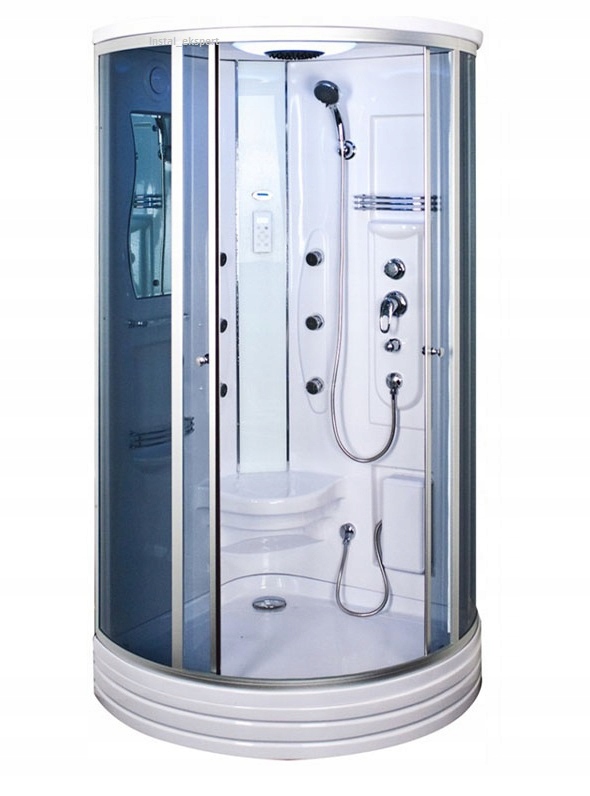 Hydromasážna sprchová babína - SPRCHOVÁ KABÍNA S HYDROMASÁŽOU 6016 DUSCHY 90 x 90