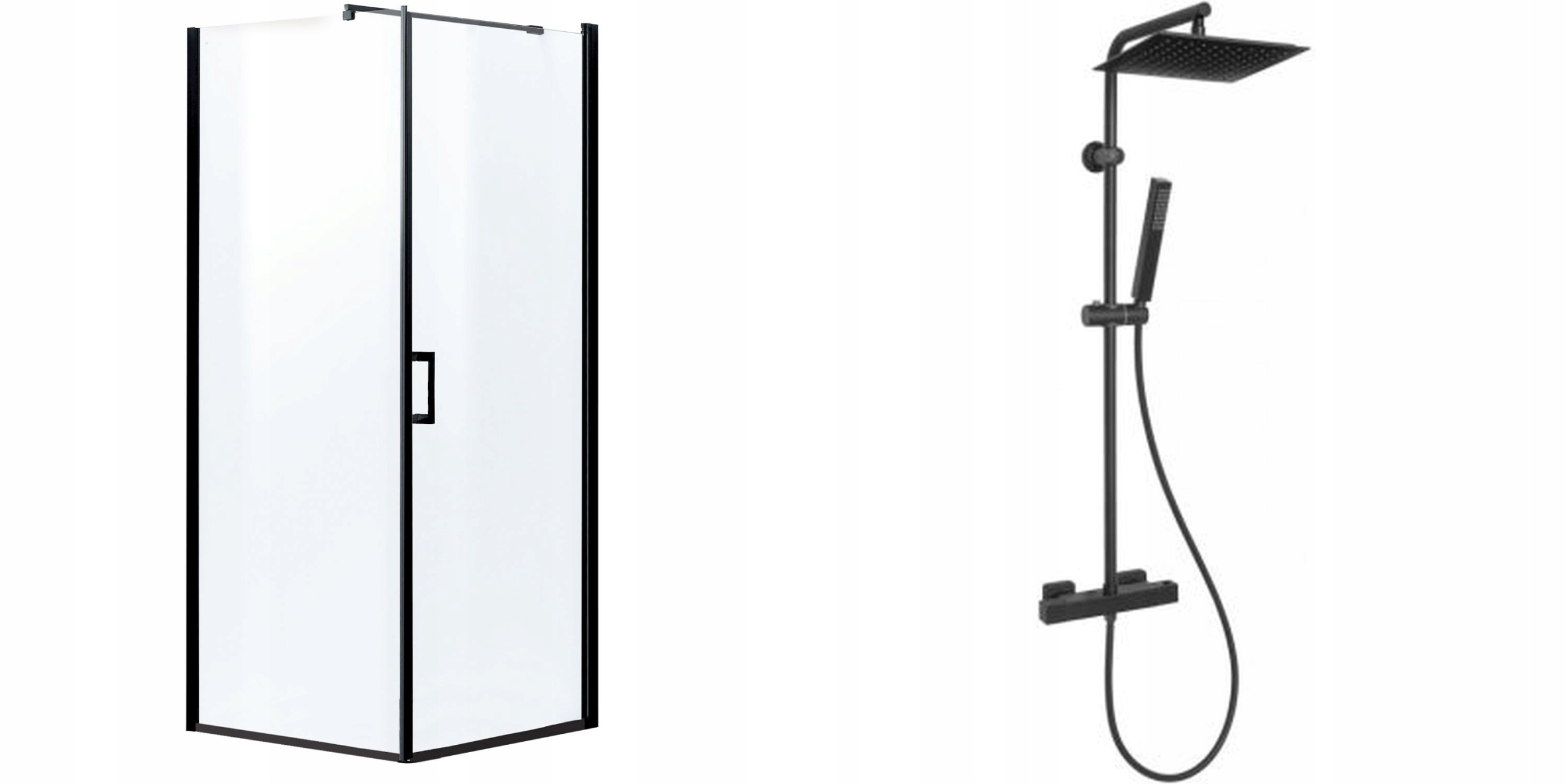 Sprchový kút - SPRCHOVÁ KABÍNA 80 + panel + termostatická batéria