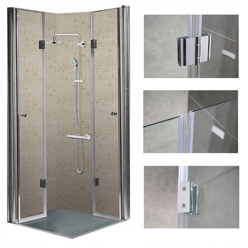 Sprchový kút - Sprchový kút 80x80 SKLO 6mm VYSOKÉ NÁMESTIE 1290