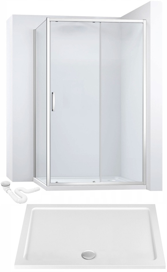 Sprchový kút - SPRCHOVÁ SKLÁRENKA SLIDE PRO 90x120 + ZÁSOBNÍK