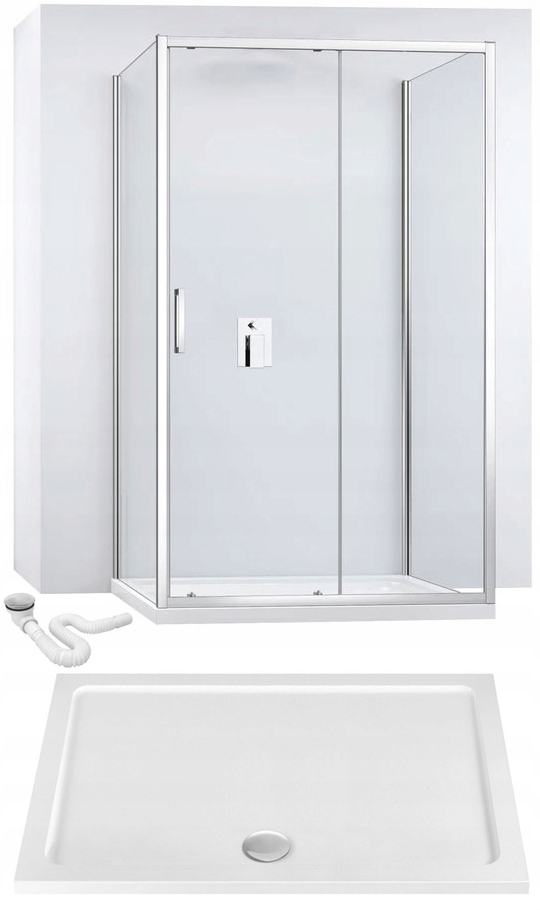 Sprchový kút - WALL CABIN SLIDE PRO 80X120 + ZÁSOBNÍK