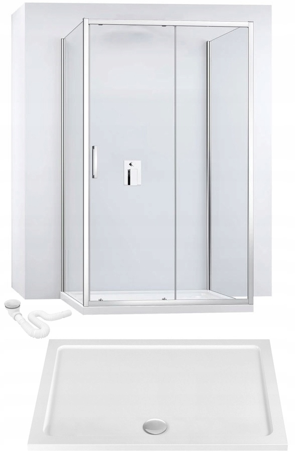 Sprchový kút - WALL CABIN SLIDE PRO 90x120 + ZÁSOBNÍK