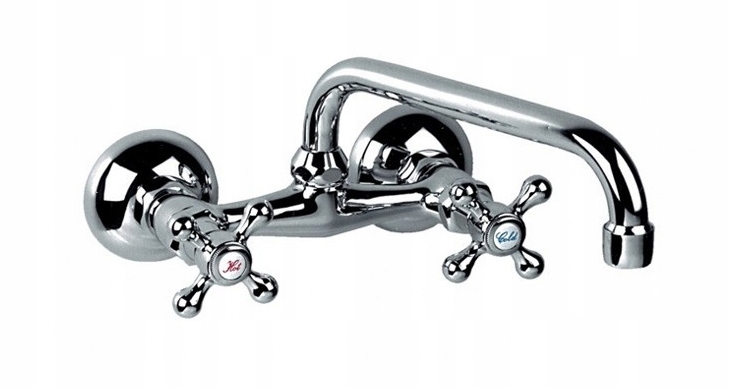 Umyvadlová batéria - KFA Retro nástenný kuchynský faucet 370-540-00