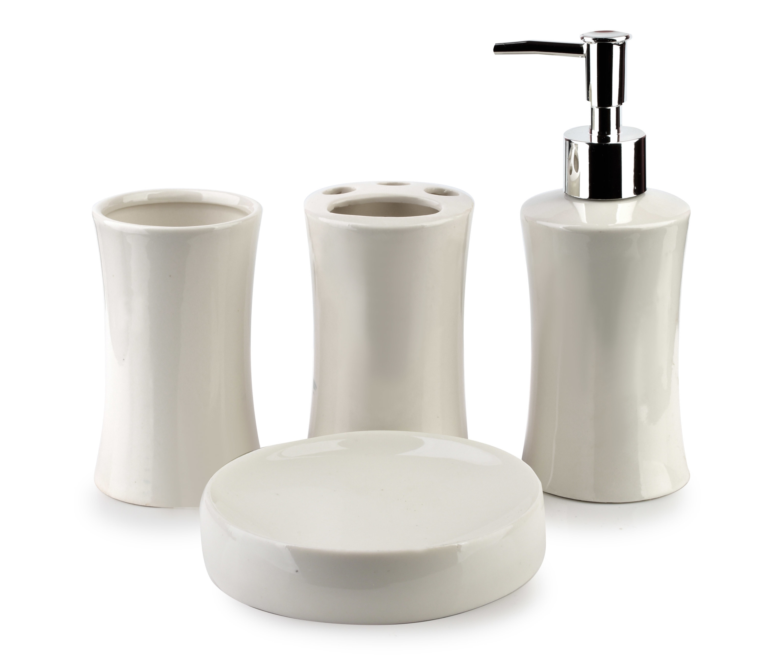 Kupelňový set doplnkov - KÚPEĽŇOVÁ SADA PORCELÁN 4 ks. NA VIANOCE