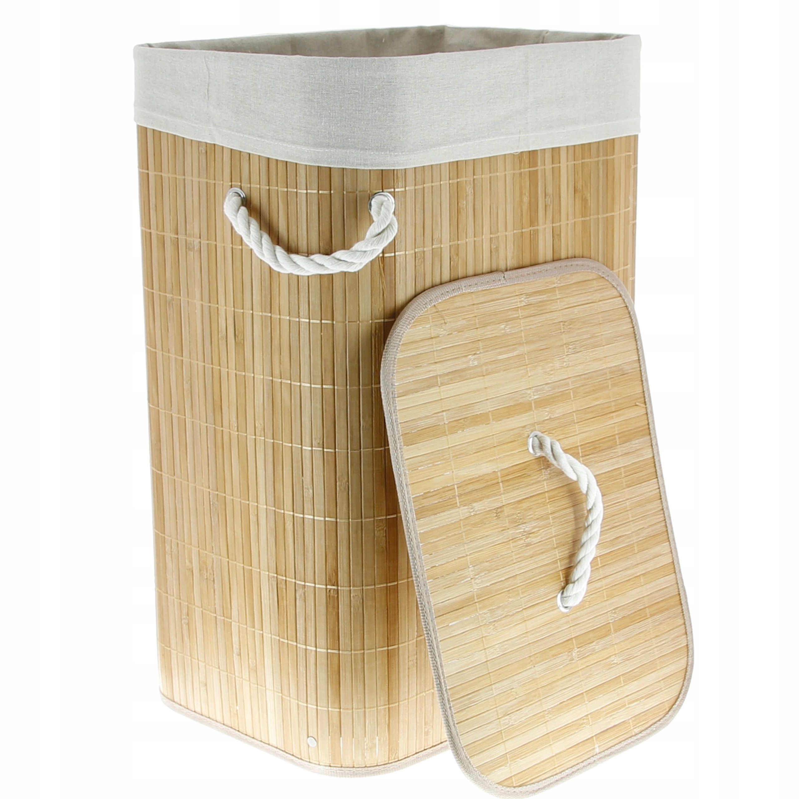 Polička do kúpelne - PRÍRODNÝ KOŠÍK PRIRODZENÝ BAMBOO KONTAJNER