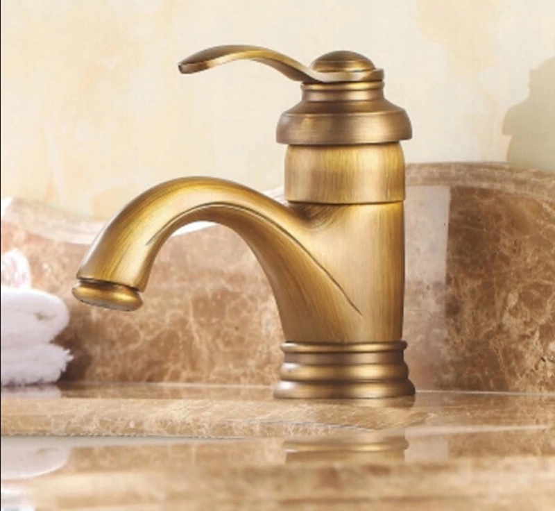 Umyvadlová batéria - TAP KÚPEĽŇOVÁ BATÉRIA RETRO ZLATÁ ELEGANTNÁ