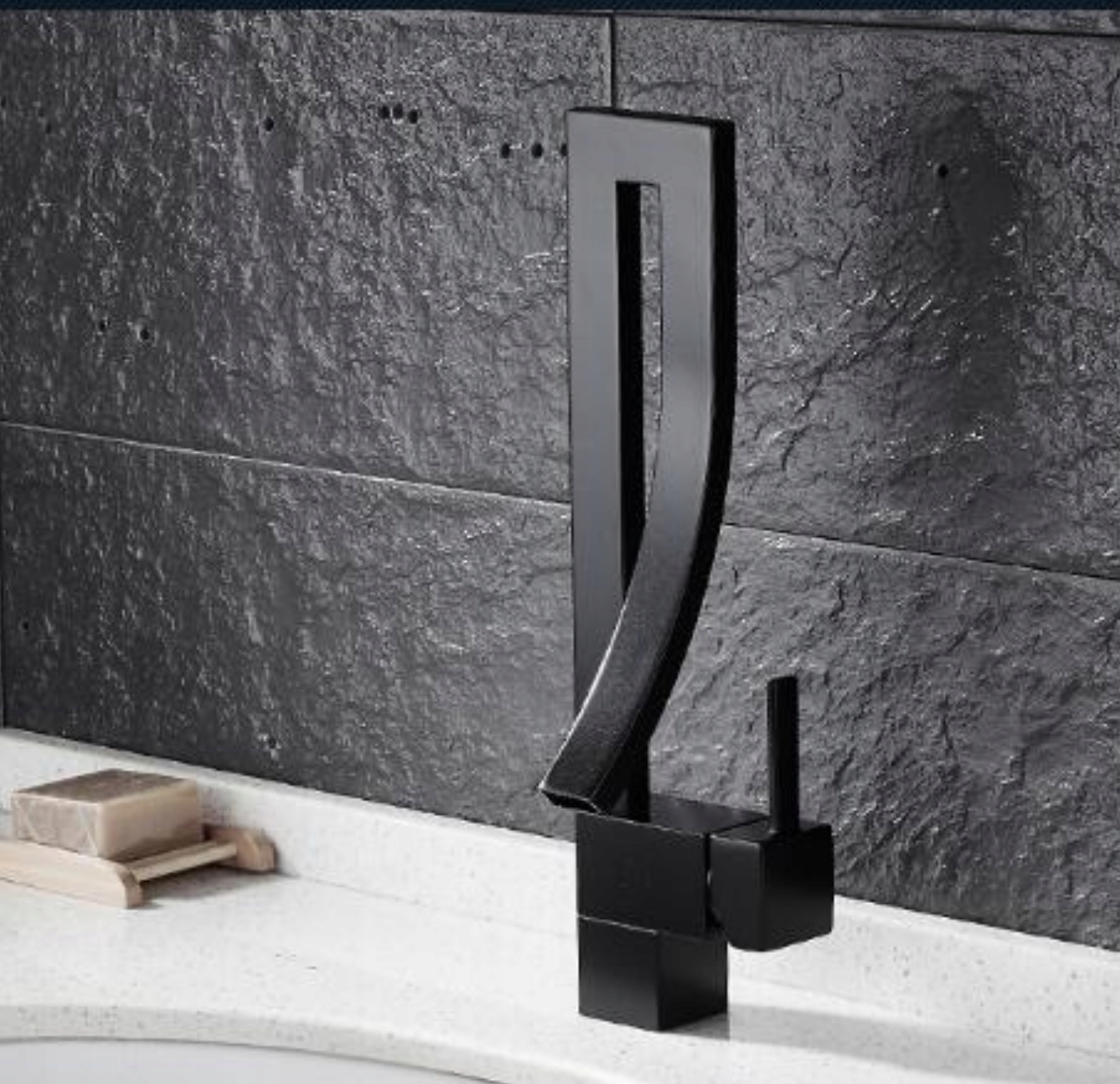 Umyvadlová batéria - TAP UŽÍVATEĽSKÝ MIXÉR DESIGN EFFECT BLACK MAT v2