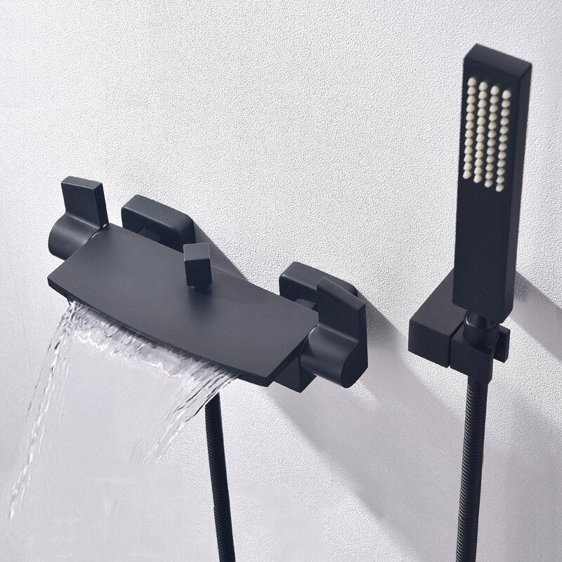 Sprchový panel - TAP BATH TAP WATERFALL EFFECT BLACK MAT v7