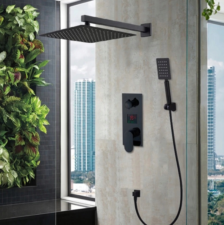 Podomietková batéria - TAP SPRCHOVÁ BATÉRIA BATÉRIA LCD ČIERNA MAT