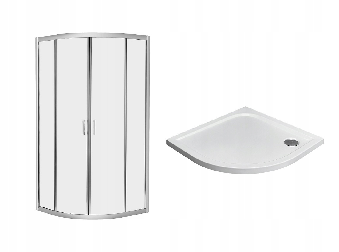 Sprchový kút - PREMIUM PLUS sprchovací kút A 90x90 x190 cm + sprchová vanička cl