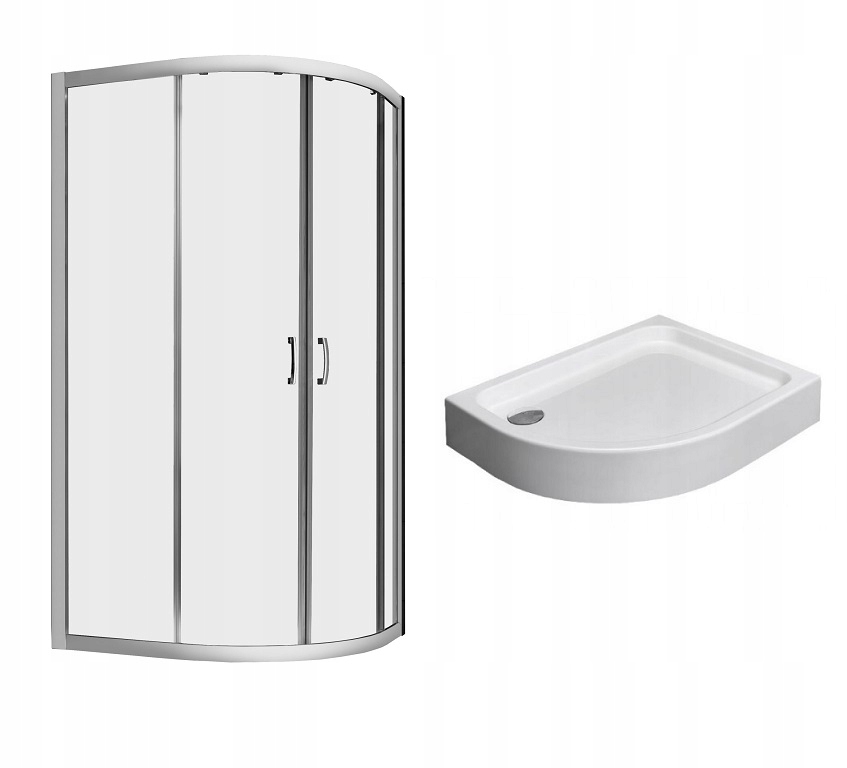 Sprchový kút - PREMIUM PLUS E sprchovací kút 100x80 x190 cm + Sprchová vanička cl