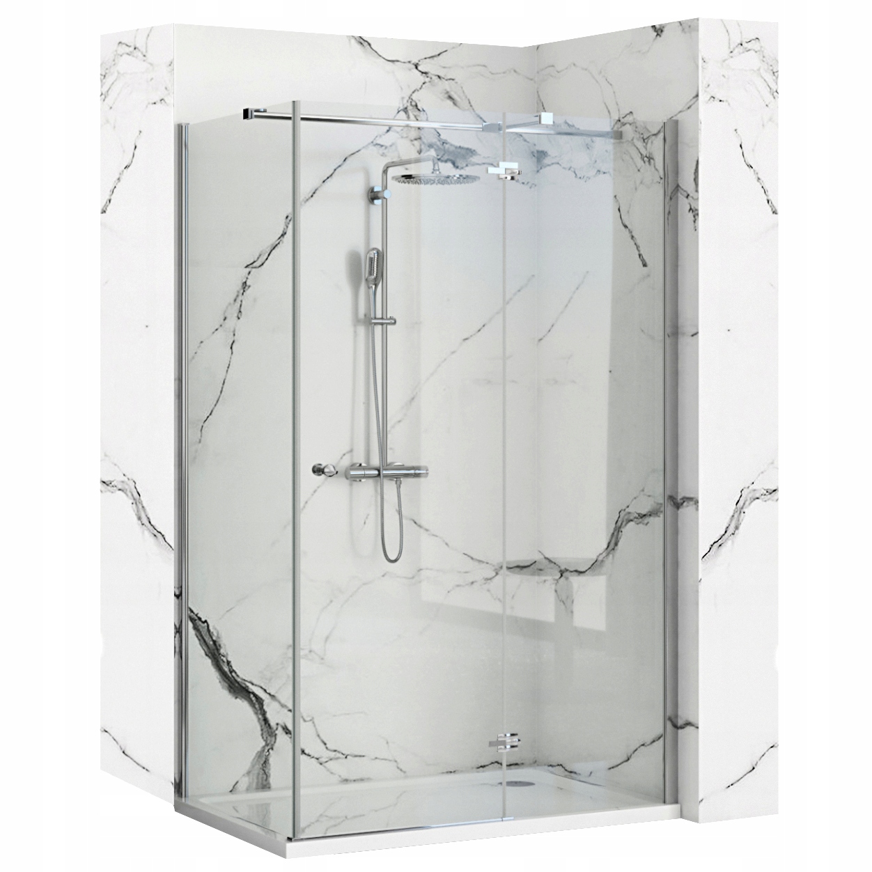 Sprchový kút - Sprchovací kút MORGAN 90x90, sklo 6 mm
