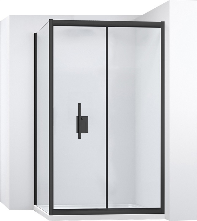 Sprchový kút - Rohová sprchová kabína Rapid FOLD 90x100 čierna